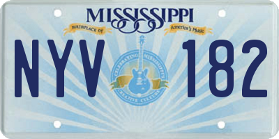 MS license plate NYV182