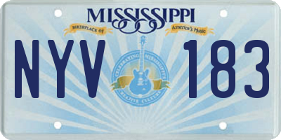 MS license plate NYV183
