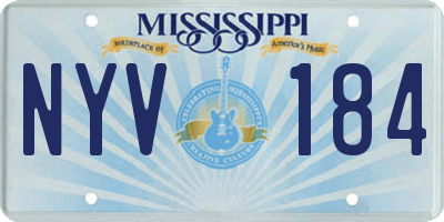 MS license plate NYV184
