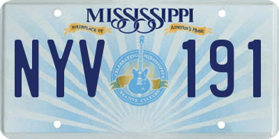 MS license plate NYV191