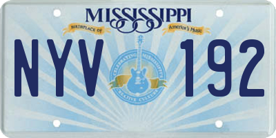 MS license plate NYV192