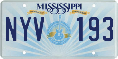 MS license plate NYV193