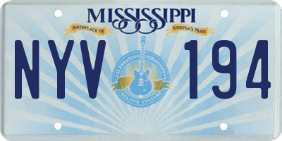 MS license plate NYV194