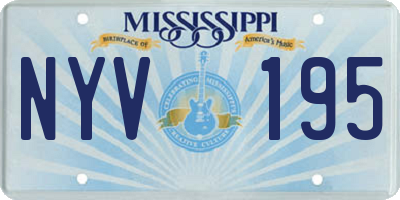 MS license plate NYV195