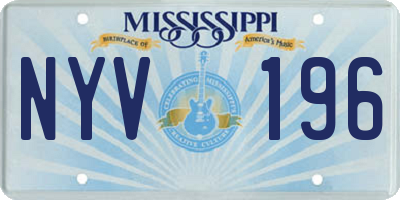 MS license plate NYV196