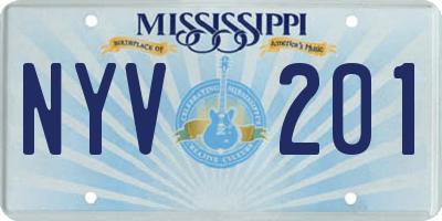 MS license plate NYV201