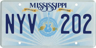 MS license plate NYV202