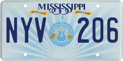 MS license plate NYV206