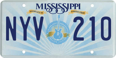 MS license plate NYV210