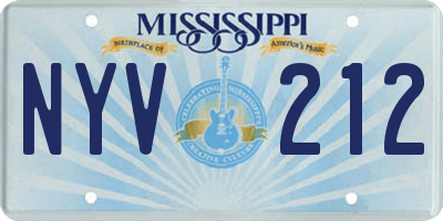MS license plate NYV212