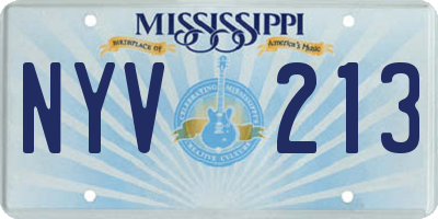 MS license plate NYV213