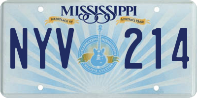 MS license plate NYV214