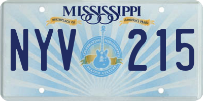 MS license plate NYV215
