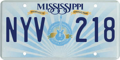 MS license plate NYV218