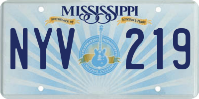 MS license plate NYV219