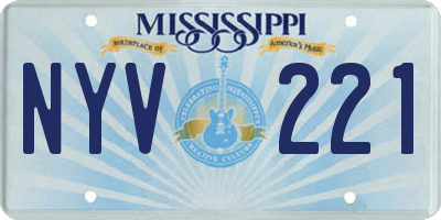MS license plate NYV221