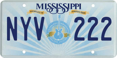 MS license plate NYV222