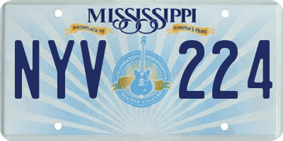 MS license plate NYV224
