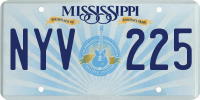MS license plate NYV225