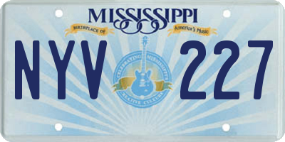 MS license plate NYV227
