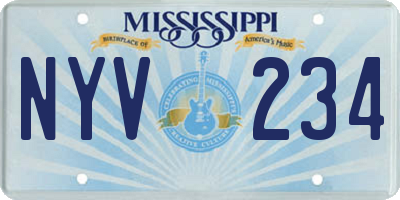 MS license plate NYV234