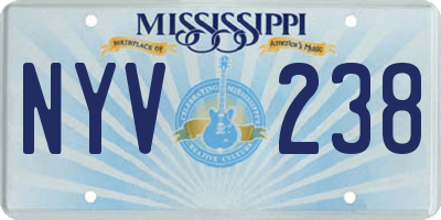 MS license plate NYV238