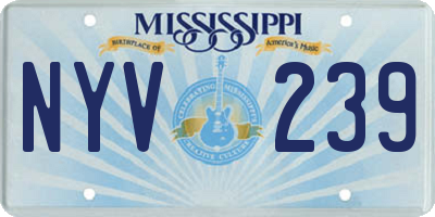 MS license plate NYV239