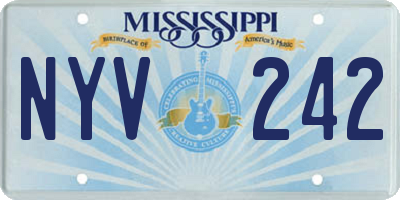 MS license plate NYV242