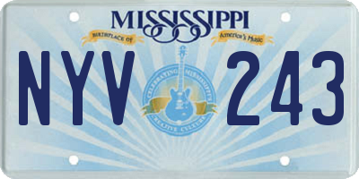 MS license plate NYV243