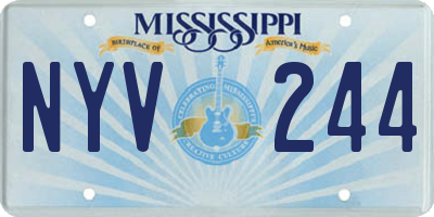 MS license plate NYV244