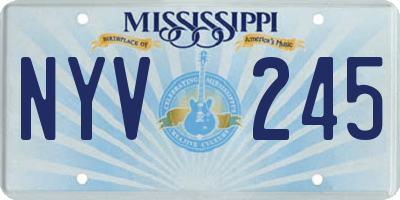 MS license plate NYV245