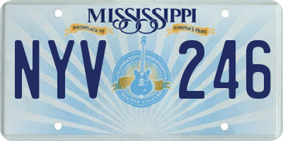 MS license plate NYV246
