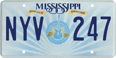 MS license plate NYV247