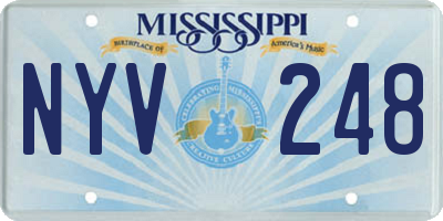 MS license plate NYV248