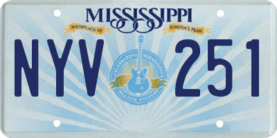 MS license plate NYV251
