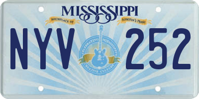 MS license plate NYV252