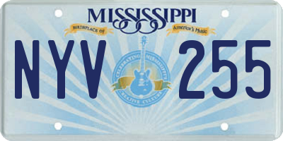 MS license plate NYV255