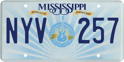 MS license plate NYV257