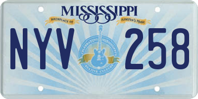 MS license plate NYV258