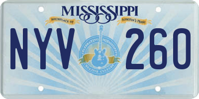 MS license plate NYV260
