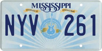 MS license plate NYV261
