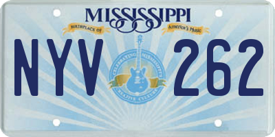 MS license plate NYV262