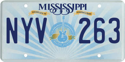 MS license plate NYV263