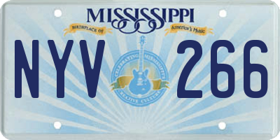 MS license plate NYV266