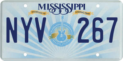 MS license plate NYV267