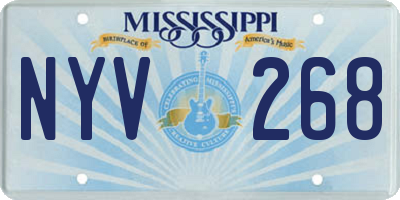 MS license plate NYV268