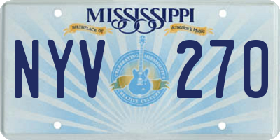 MS license plate NYV270