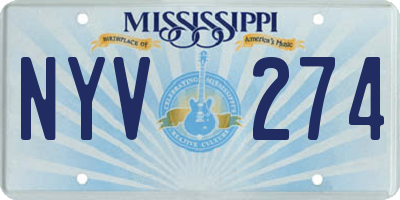 MS license plate NYV274