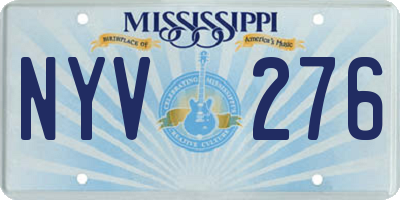 MS license plate NYV276