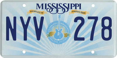 MS license plate NYV278